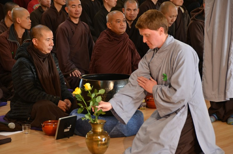 Brother Dao Kien at the Ordination Ceremony